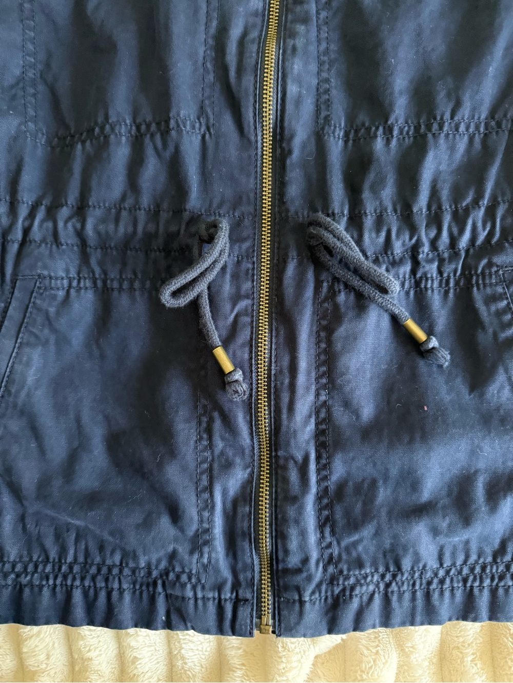 Old Navy Navy Drawstring Utility Jacket - Picture 2 of 3